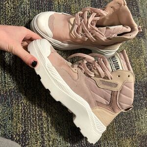 pink palladium hiking boot